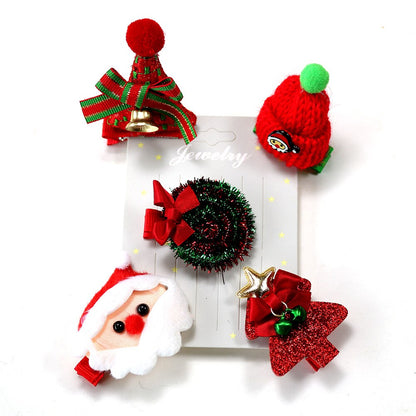 5-Piece Christmas Pet Hair Accessories Set for Dogs and Cats