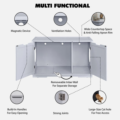 XL-Katzentoilette, Sitzbank, Katzentoilette, Gehege, Möbel, Katzentoilette, Haus