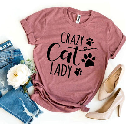 Crazy Cat Lady T-shirt – Funny and Stylish Tee for Cat Lovers