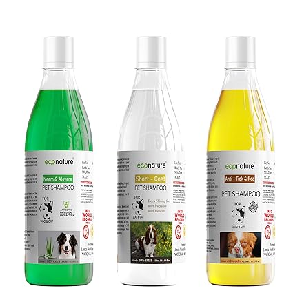 Shampoo für Hunde und Katzen, alle 330 ml, Packung 3 (Langhaar + Aloe Vera + Kurzhaar)